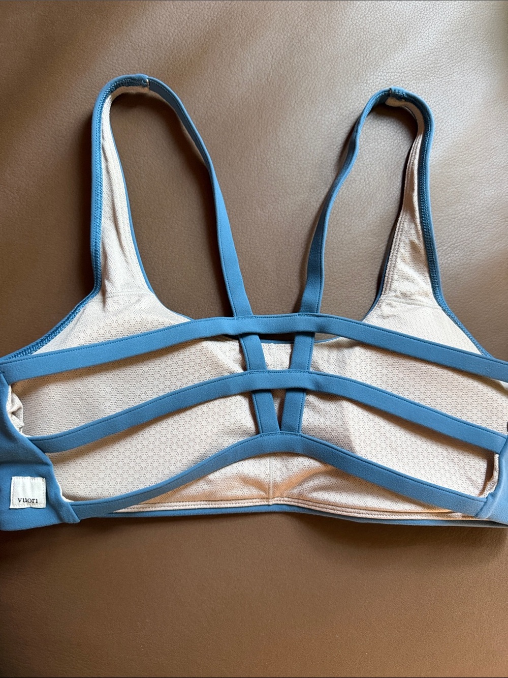 VUORI Blue Strappy Bralette